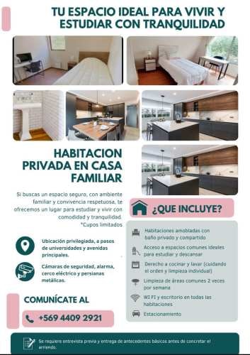 <p>HABITACIÓN UNIVERSITARIA AMOBLADA</p>